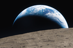 immagine della Terra vista dalla Luna